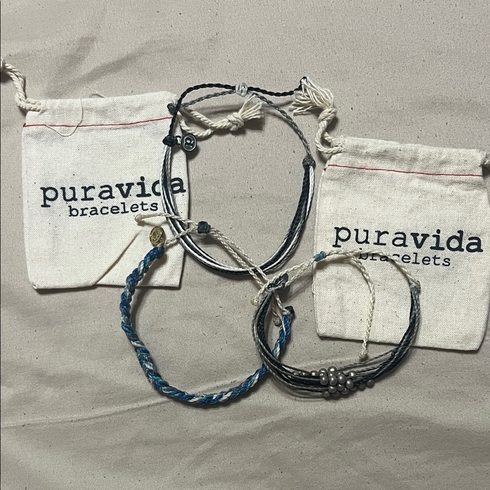 Pura Vida Ocean and Midnight Bracelet Trio